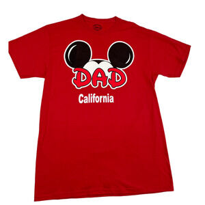 Disney Tee Men’s Mouse Ears Dad California T Shirt Size Medium 38/40